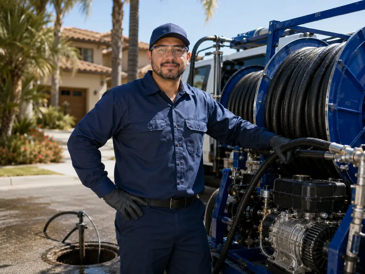Hydro jet sewer cleaning in Earp
