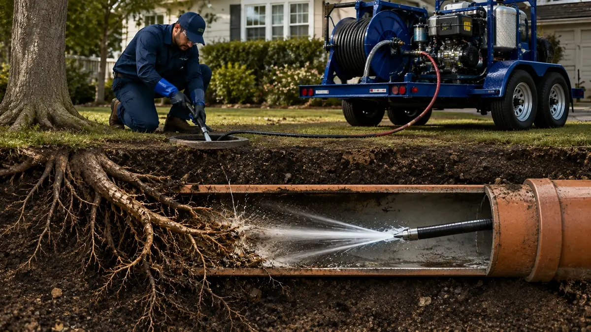 Tree Root Removal with Hydro Jetting in Earp